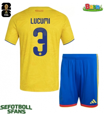 Colombia Jhon Lucumi #3 Hemmaställ Barn VM 2026 Kortärmad (+ Korta byxor)